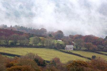 Mist rising at Poundsgate, Dartmoor